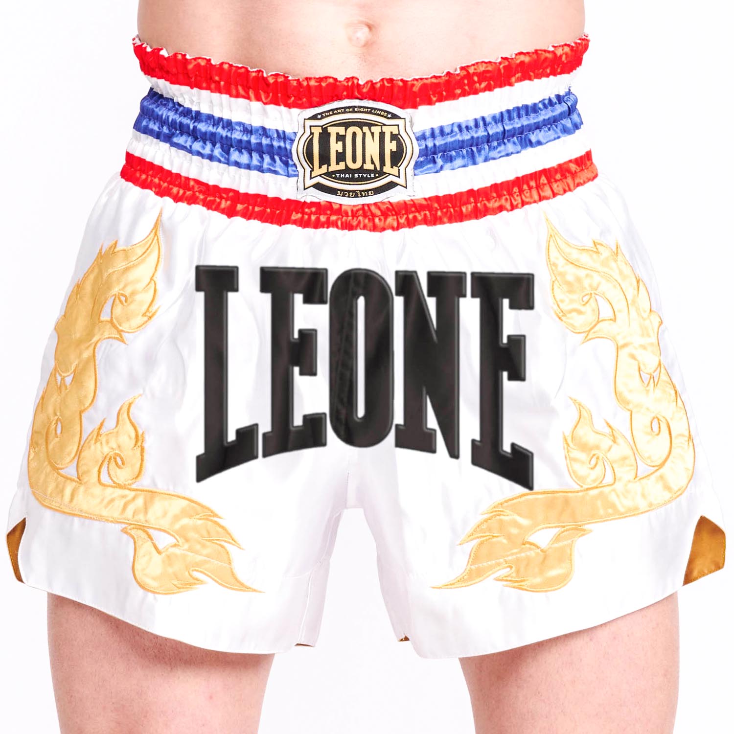 LEONE Muay Thai Shorts, AB967, weiß