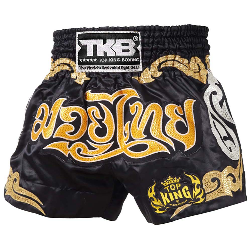 TOP KING BOXING Muay Thai Shorts, TKTBS-061, schwarz