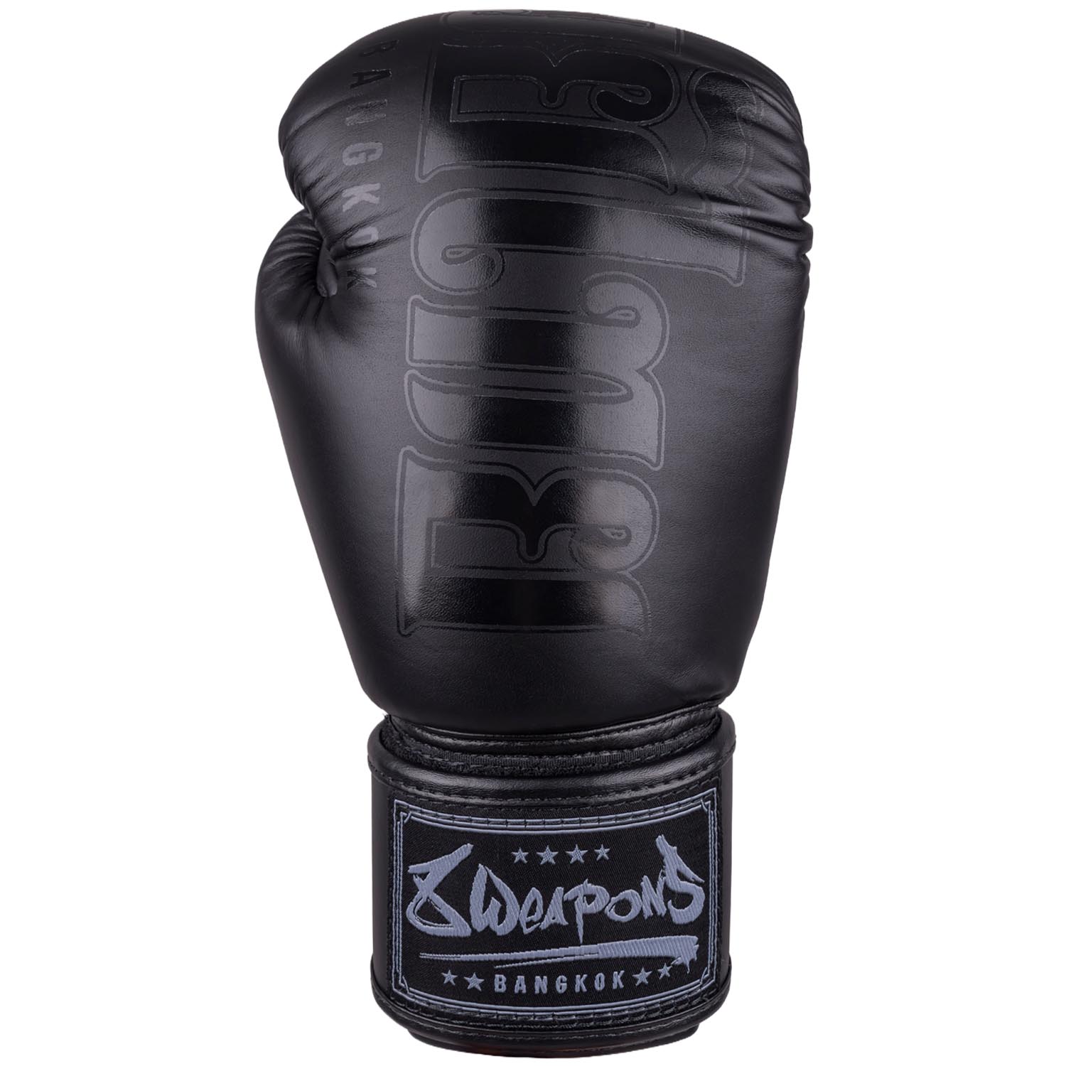 8 WEAPONS Boxing Gloves, Bangkok, black-black, 10 Oz