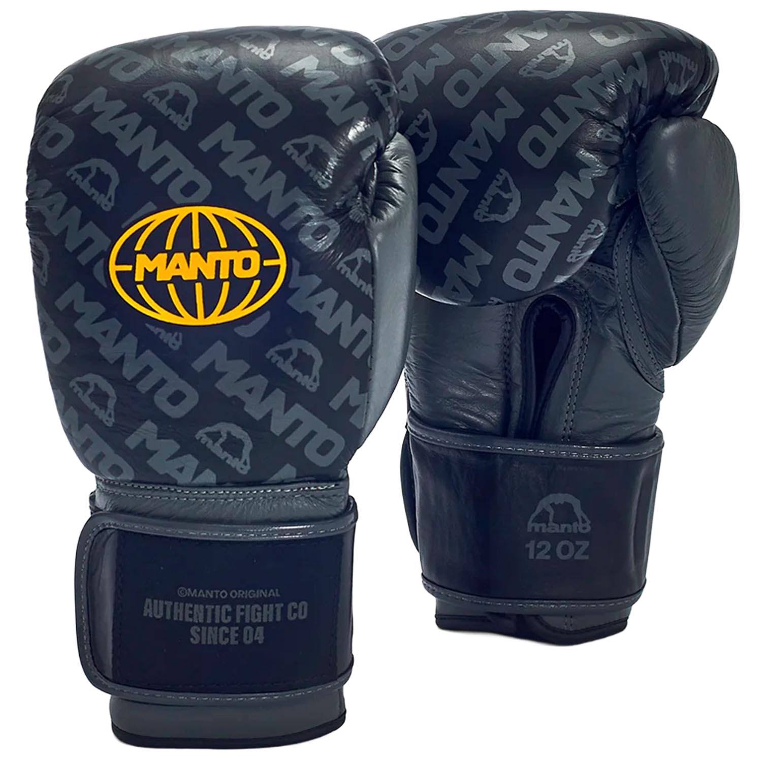 MANTO Boxing Gloves, Ace, black, 16 Oz
