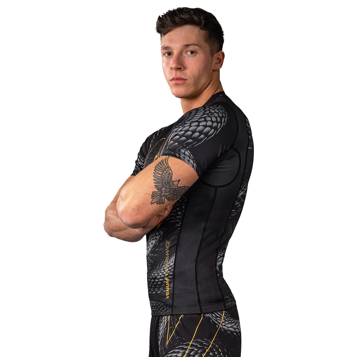 VENUM Rashguard, S/S, Matupa, black-grey-gold, XXL