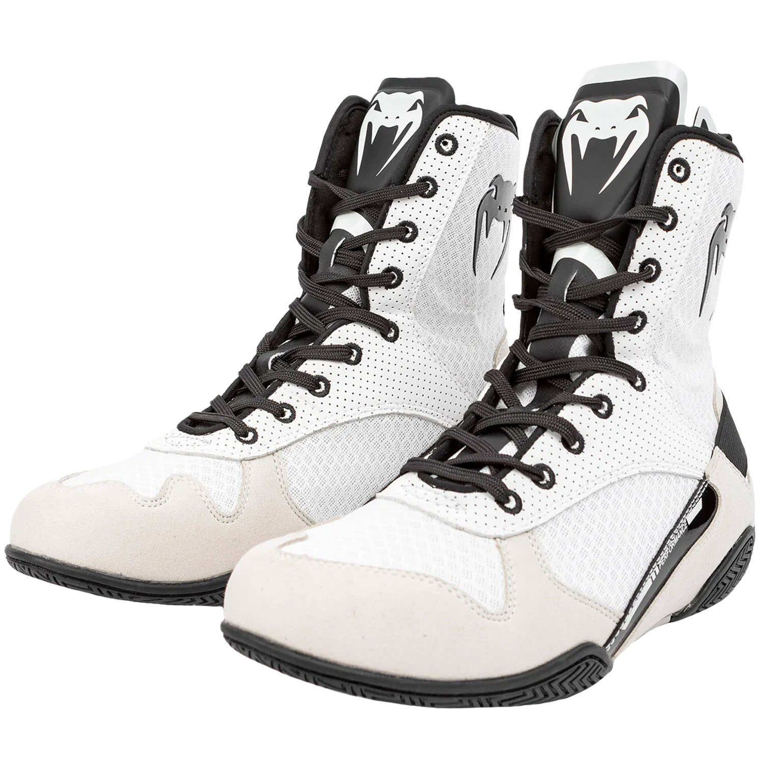 VENUM Boxing Shoes, Elite, white-black