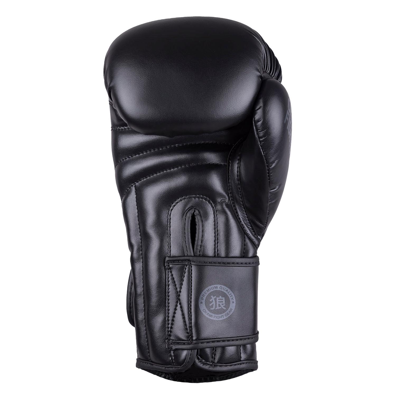 OKAMI Boxing Gloves, Rumble, black-black, 10 Oz