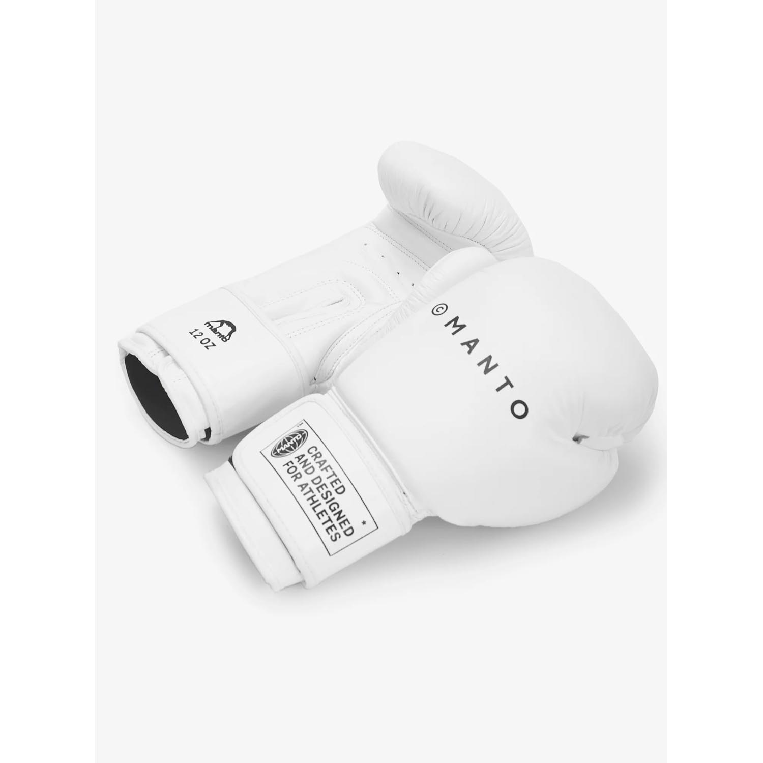 MANTO Boxing Gloves, Impact+, white, 10 Oz