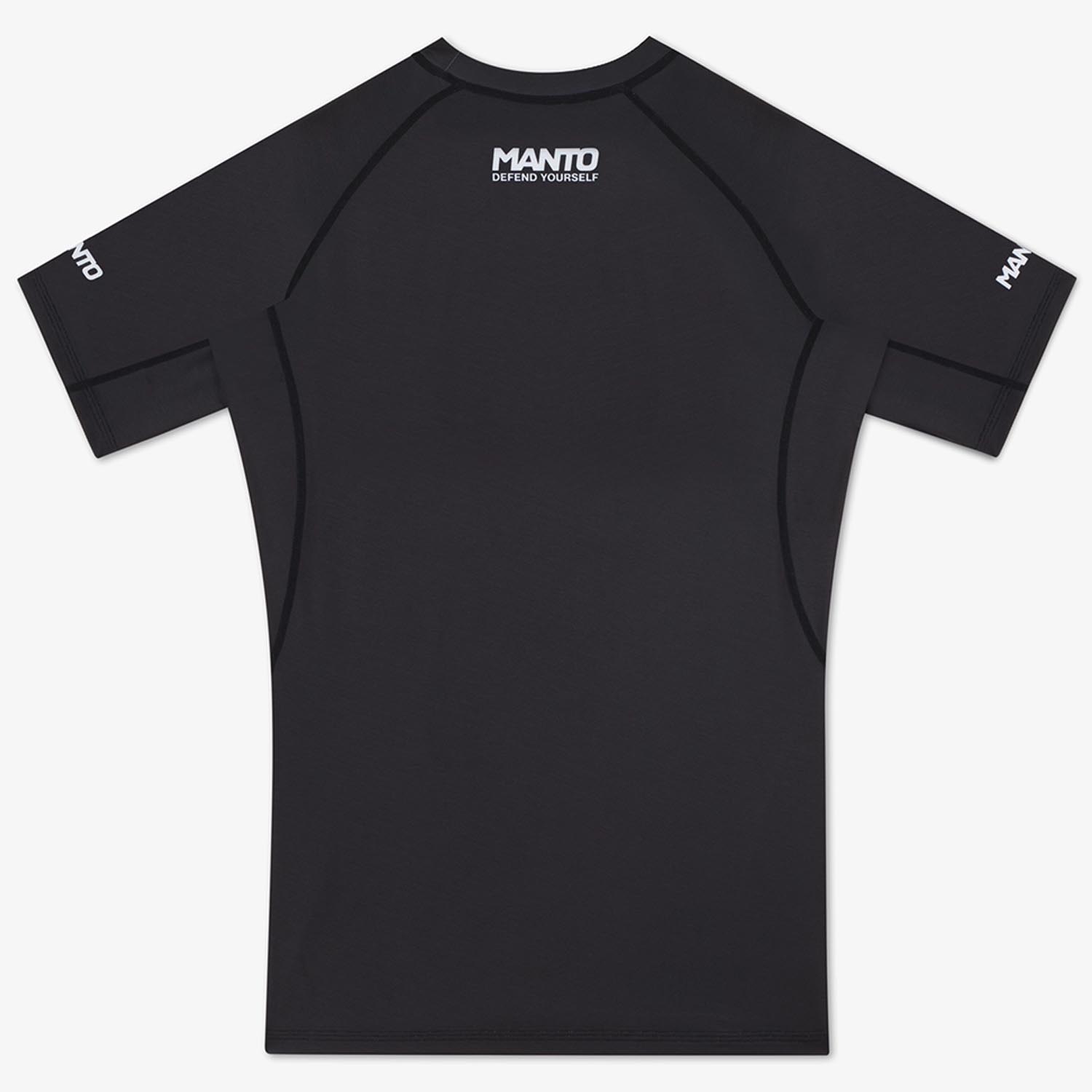 MANTO Rashguard, S/S, Logo, black, XXL