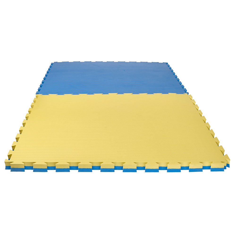 Ju-Sports Puzzle Mat, Pro Tatami, blue-yellow, 2 cm