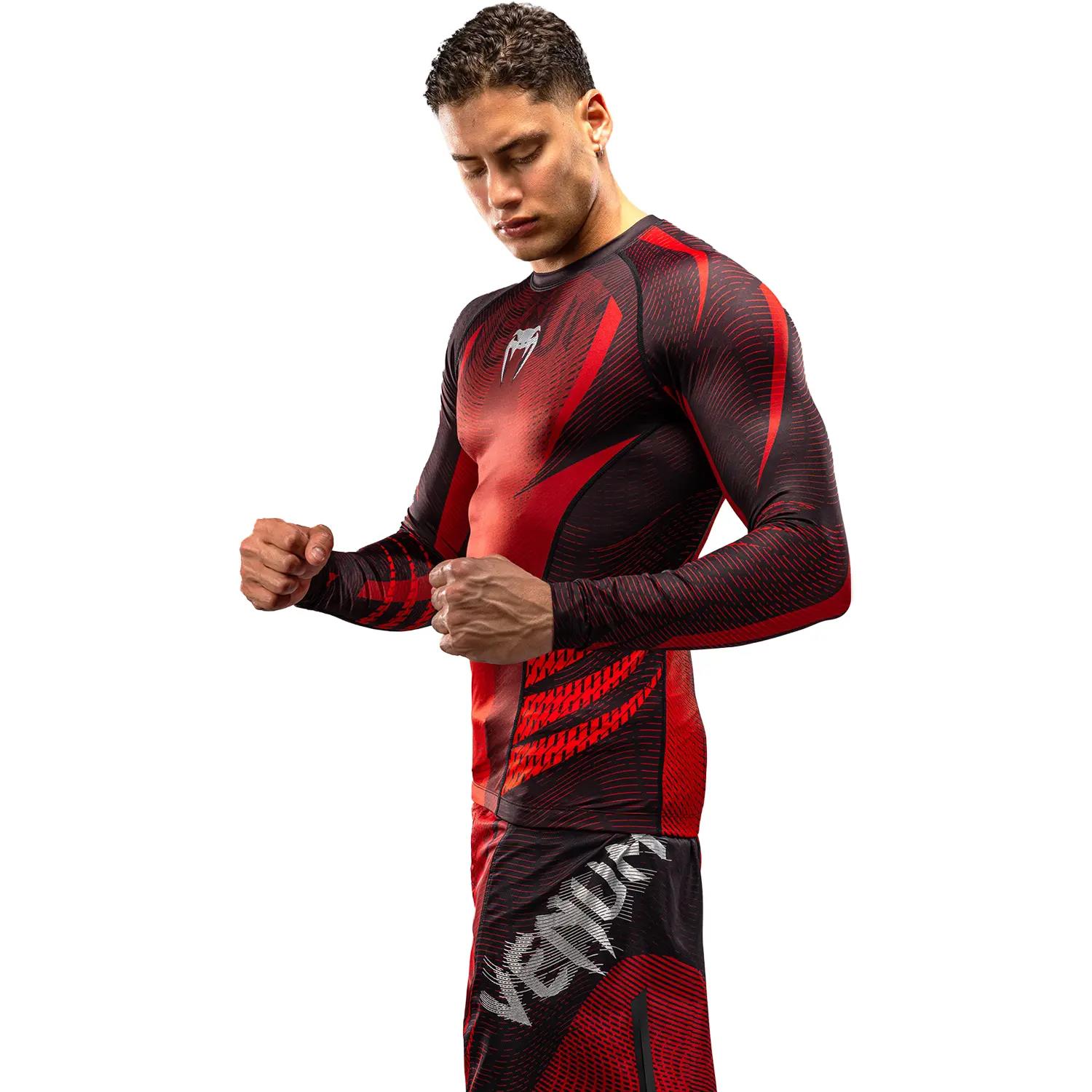 VENUM Rashguard, L/S, Galactic 3.0, red-silver, L
