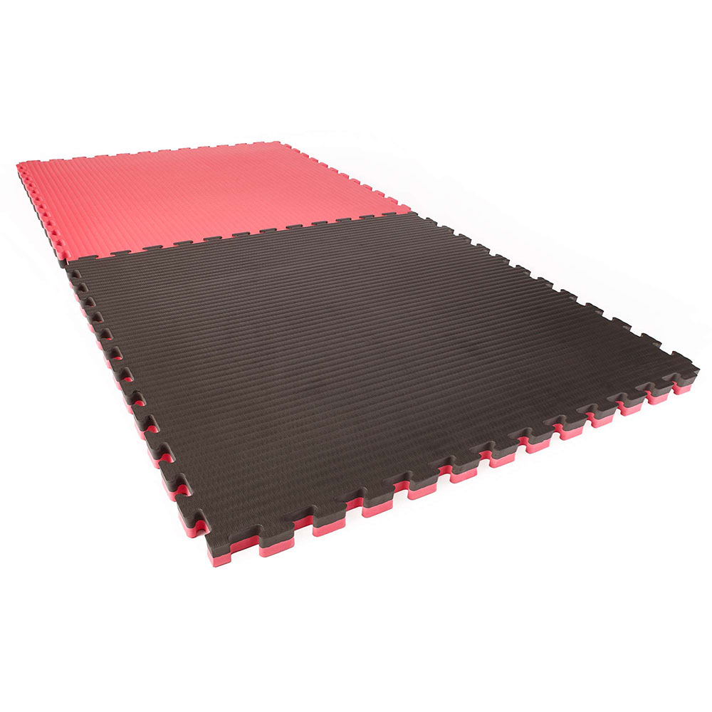 Ju-Sports Puzzle Mat, Econo Tatami, black-red, 2 cm