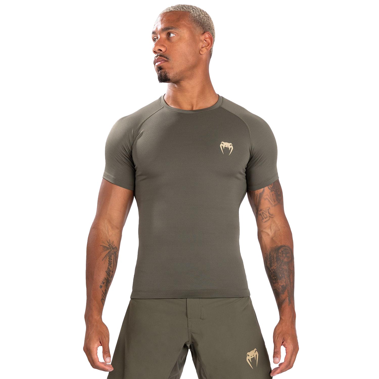 VENUM Rashguards, S/S, Contender, khaki, S