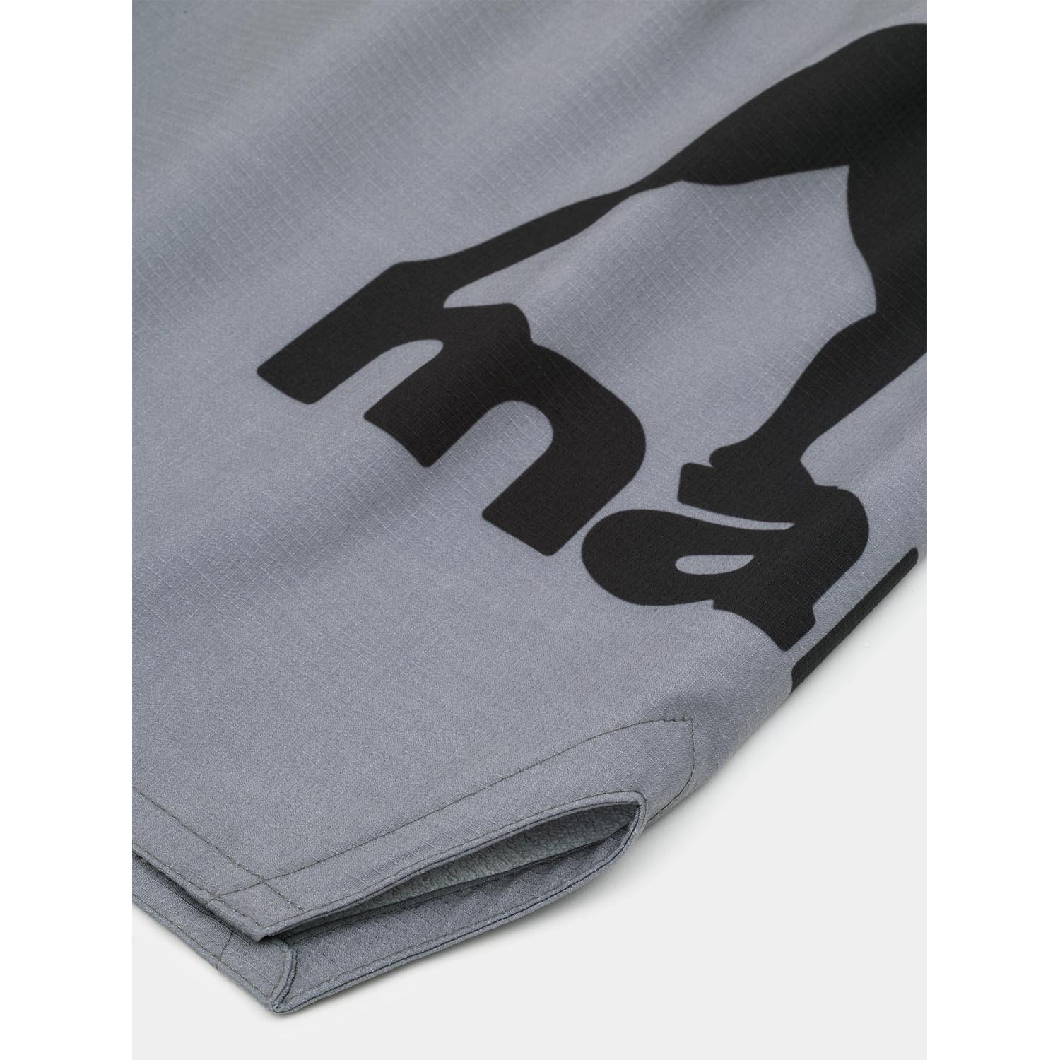 MANTO MMA Fight Shorts, Logo Dual, grey-black, XXL
