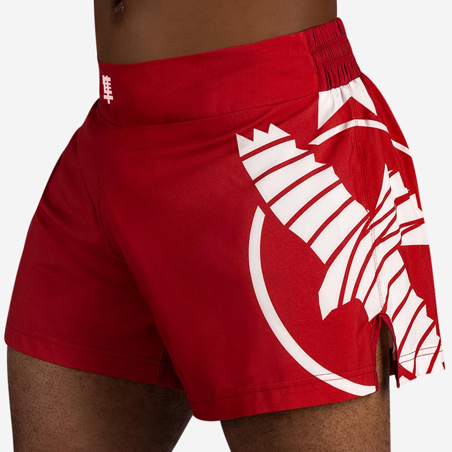 Hayabusa Kickbox Shorts, Icon, rot-weiß