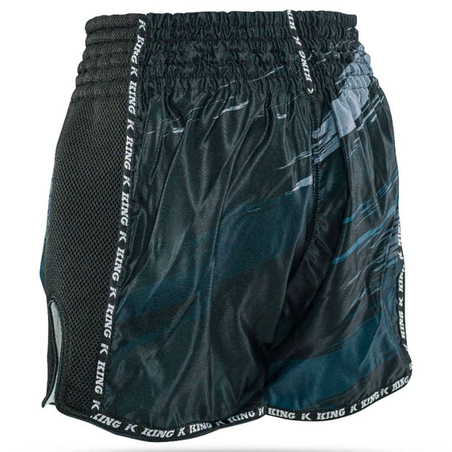 KING PRO Boxing Muay Thai Shorts, Storm 1, black, M