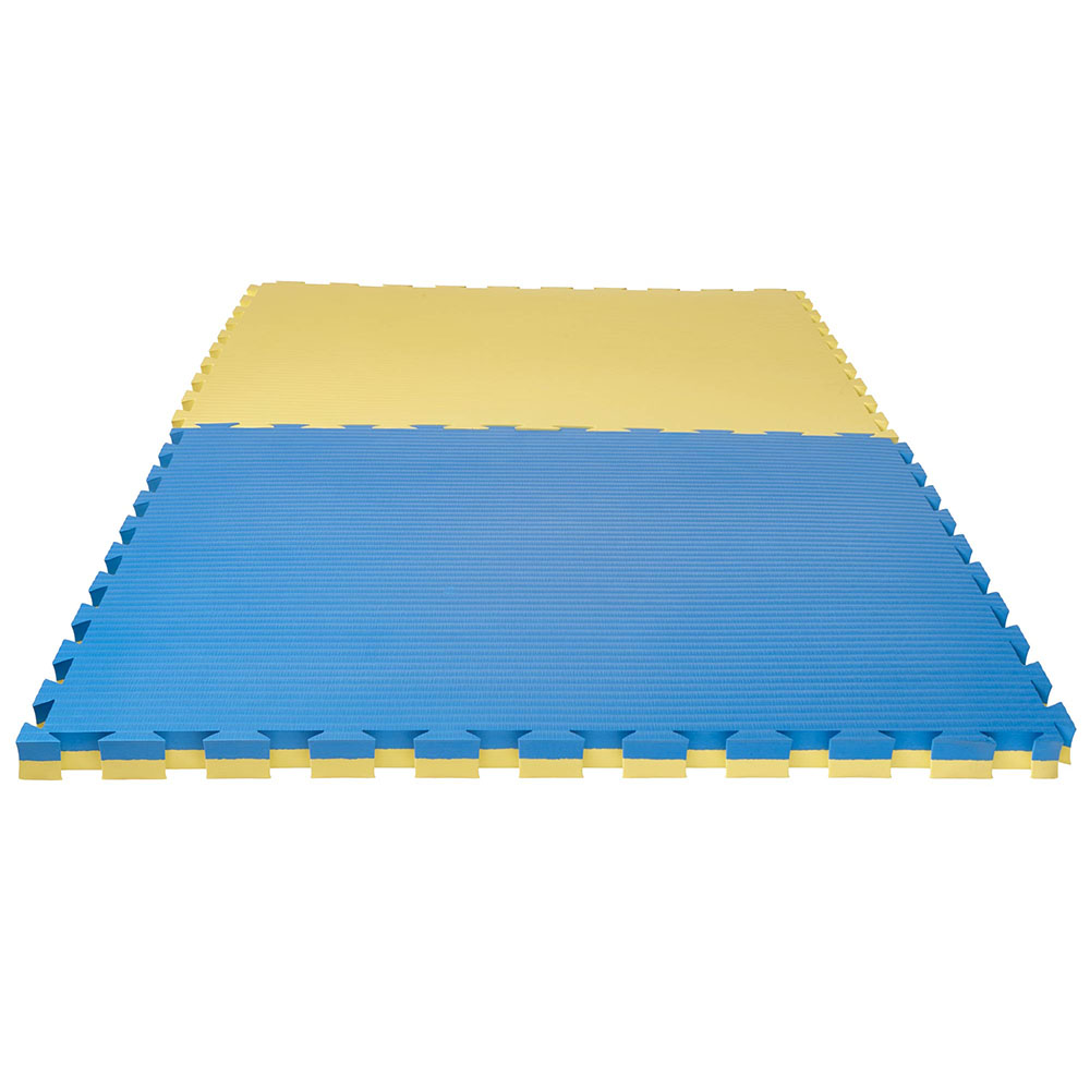 Ju-Sports Puzzle Mat, Pro Tatami, blue-yellow, 2 cm