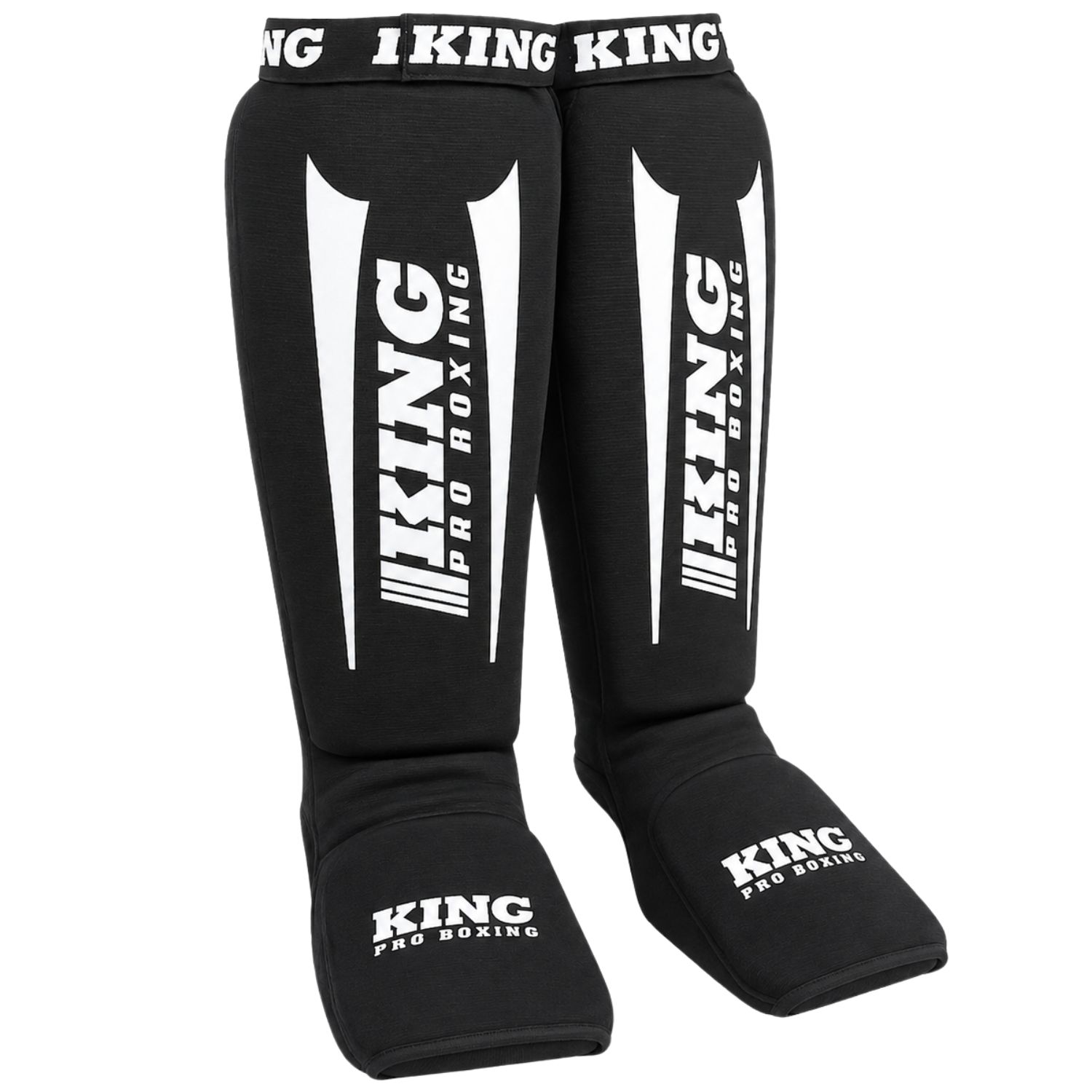 KING PRO BOXING Shin Gurads, Revo 1, black-white, M