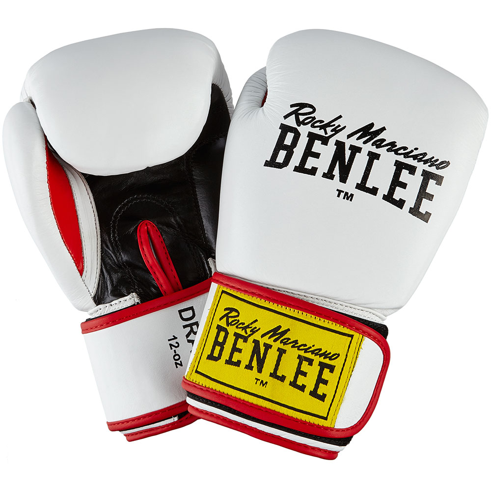 BENLEE Boxing Gloves, Draco, white-black, 14 Oz
