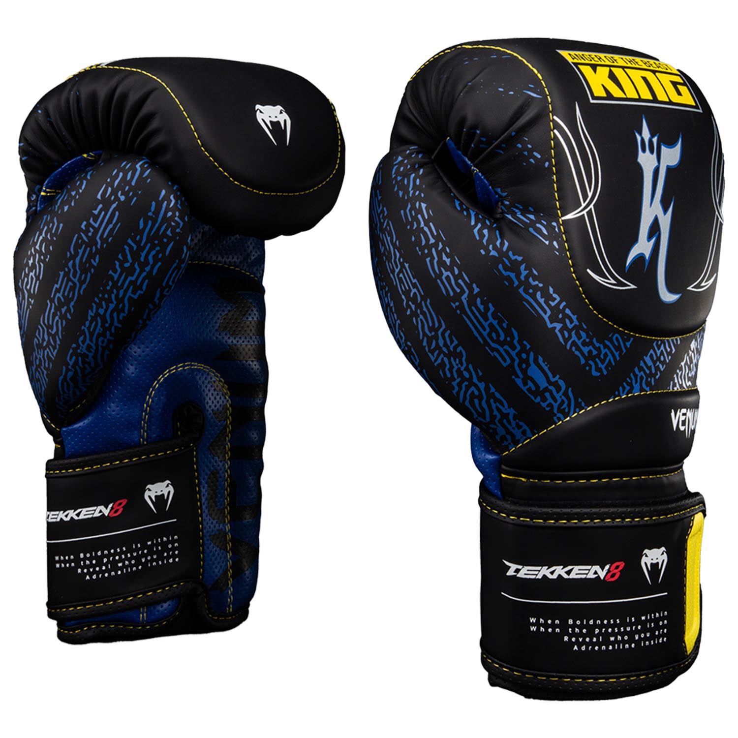 VENUM Boxing Gloves, Tekken 8, King, black-yellow, 12 Oz