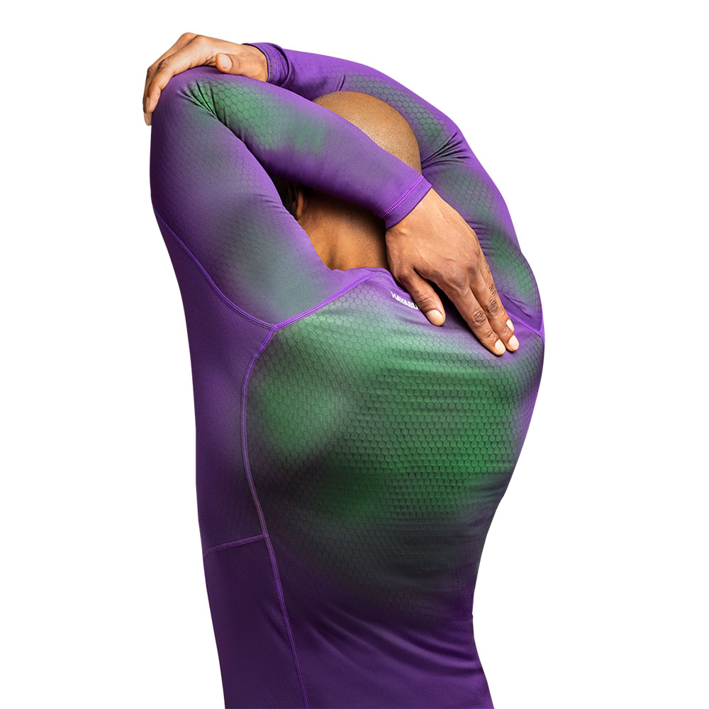 Hayabusa Rashguard, L/S, Fusion, purple-green