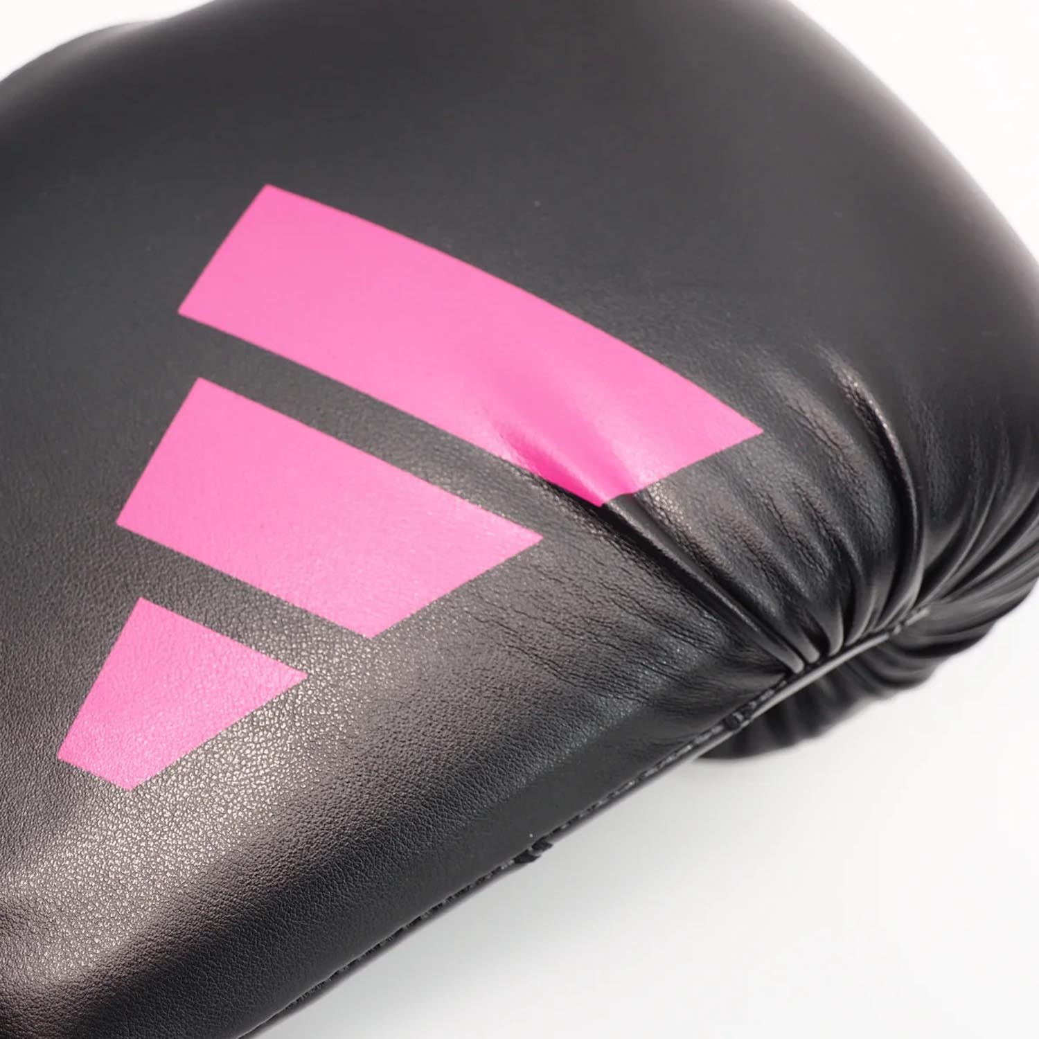 adidas Boxing Gloves, Power 100, black-pink, 12 Oz