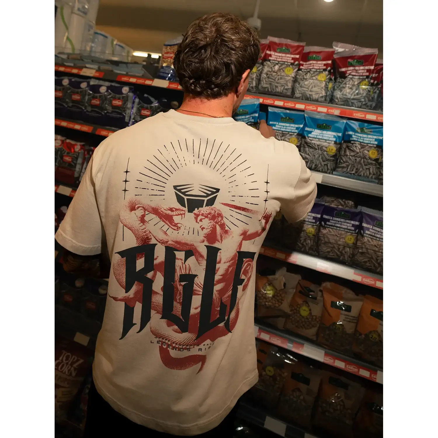 RINGLIFE T-Shirt, Oversized, Serpent, champagne, XXXL