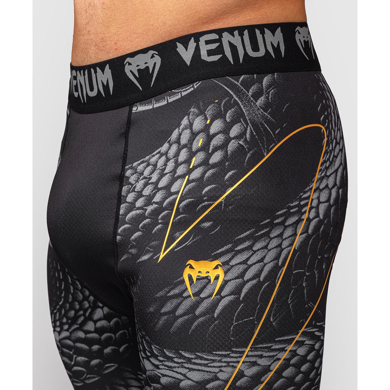 VENUM Compression Pants, Matupa, black-grey-gold, XXL