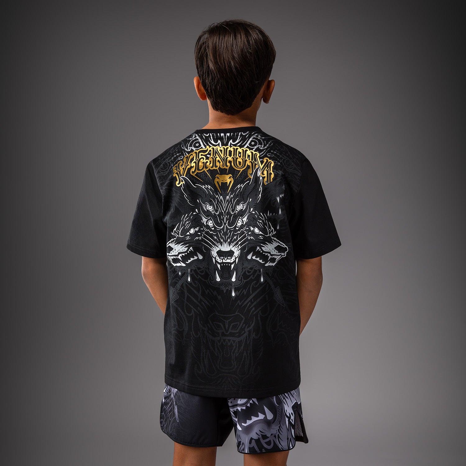 VENUM T-Shirt, Kids, Wolf Atak, black-grey, 8 J