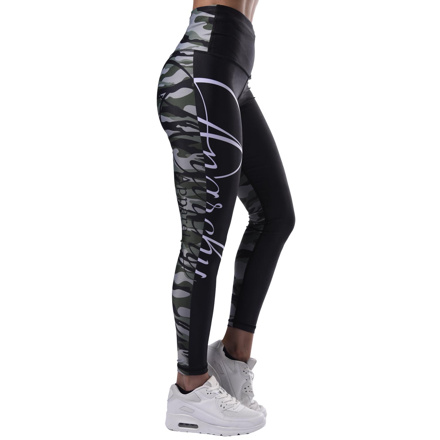 Anarchy Apparel Leggings, Symmetry Army, black-green, M