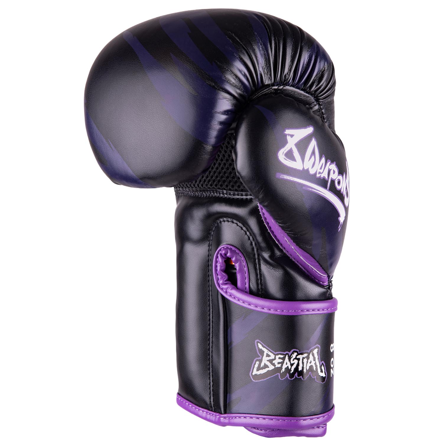 8 WEAPONS Boxing Gloves, Kids, Beastial Panther, black-purple, 6 Oz