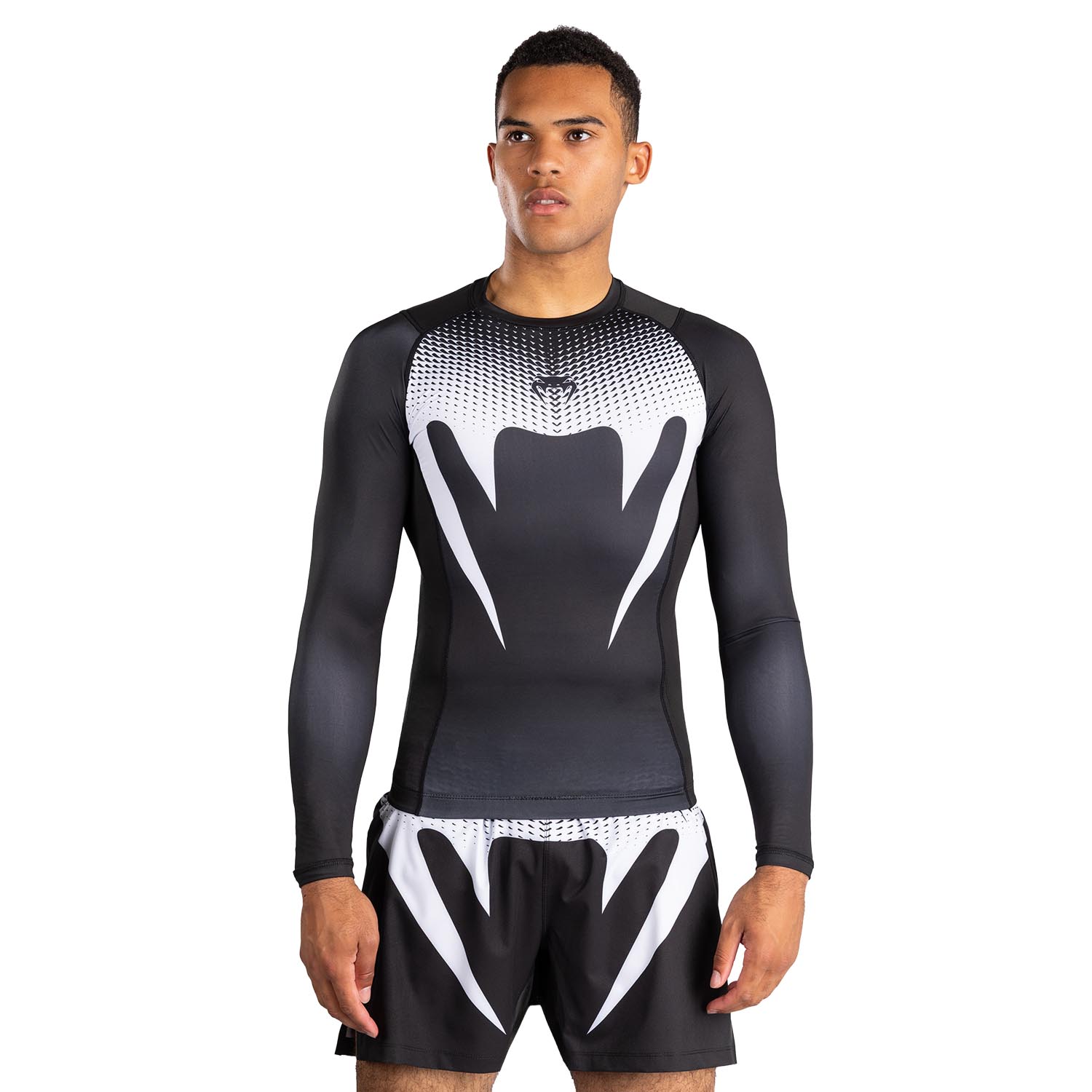 VENUM Rashguards, L/S, No Gi, black-white, L