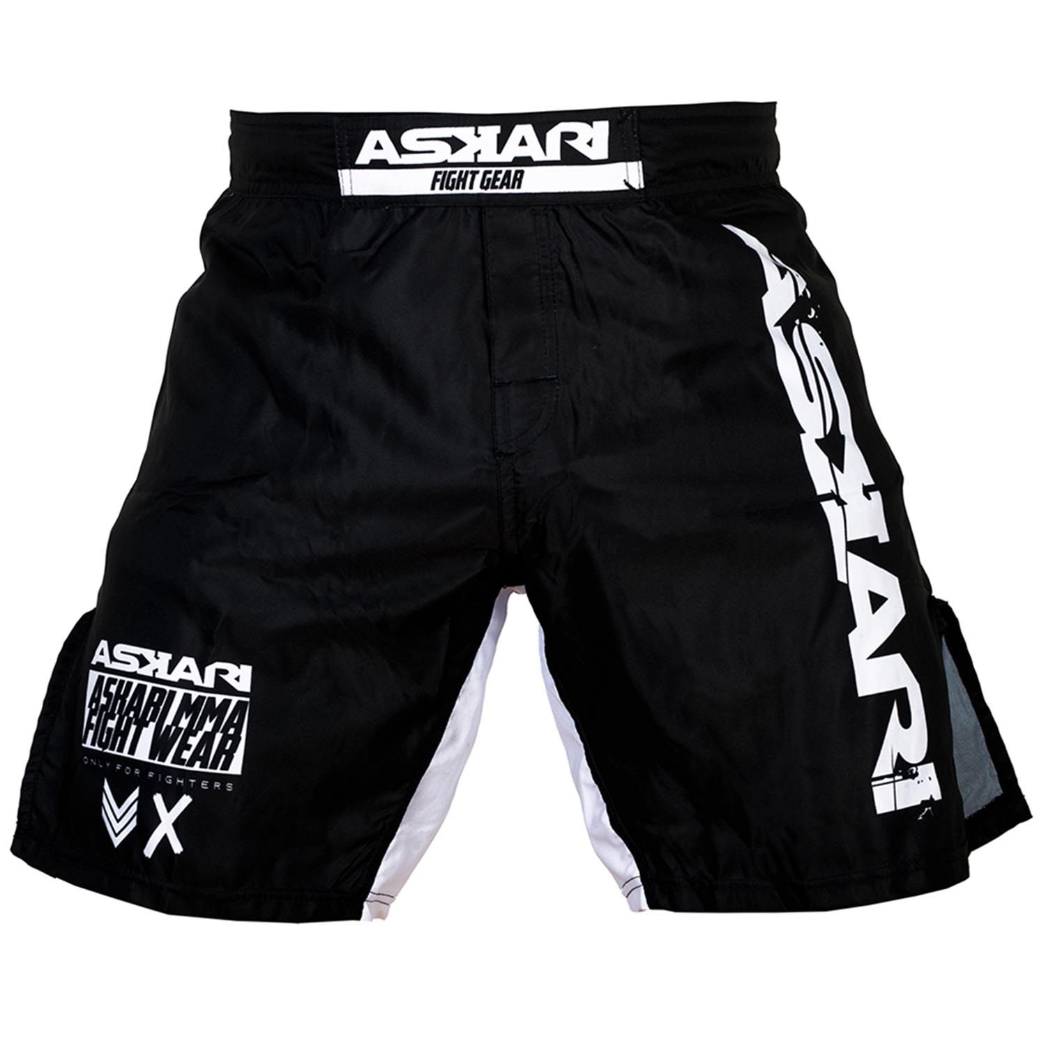 ASKARI MMA Fight Shorts, 01, schwarz-weiß