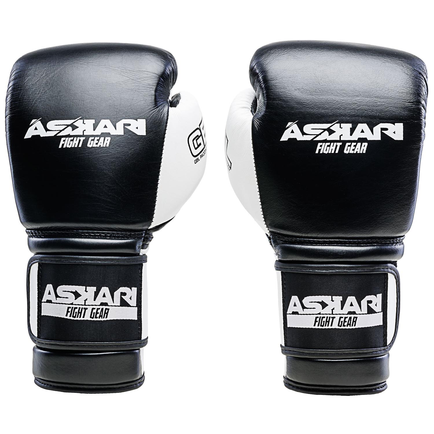 ASKARI Boxing Gloves, Shockwave, black-white, 16 Oz