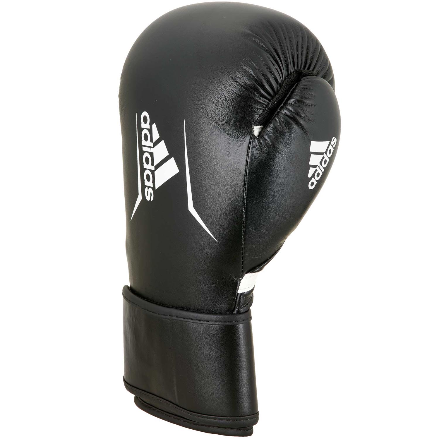 adidas Boxing Gloves, Speed 100, black-white, 12 Oz | 12 Oz | 740032-2