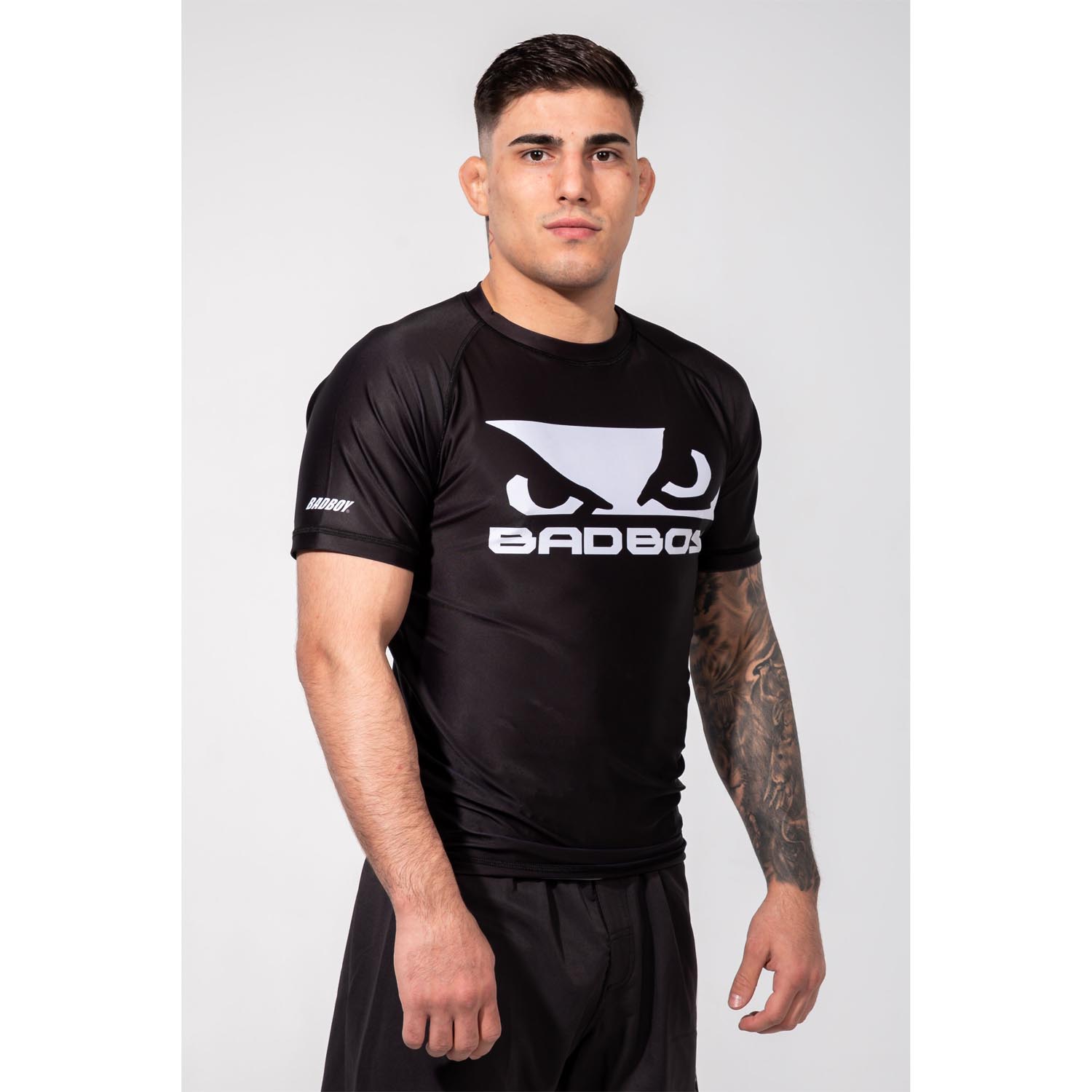 Bad Boy Rashguard, S/S, Logo, black-white, S