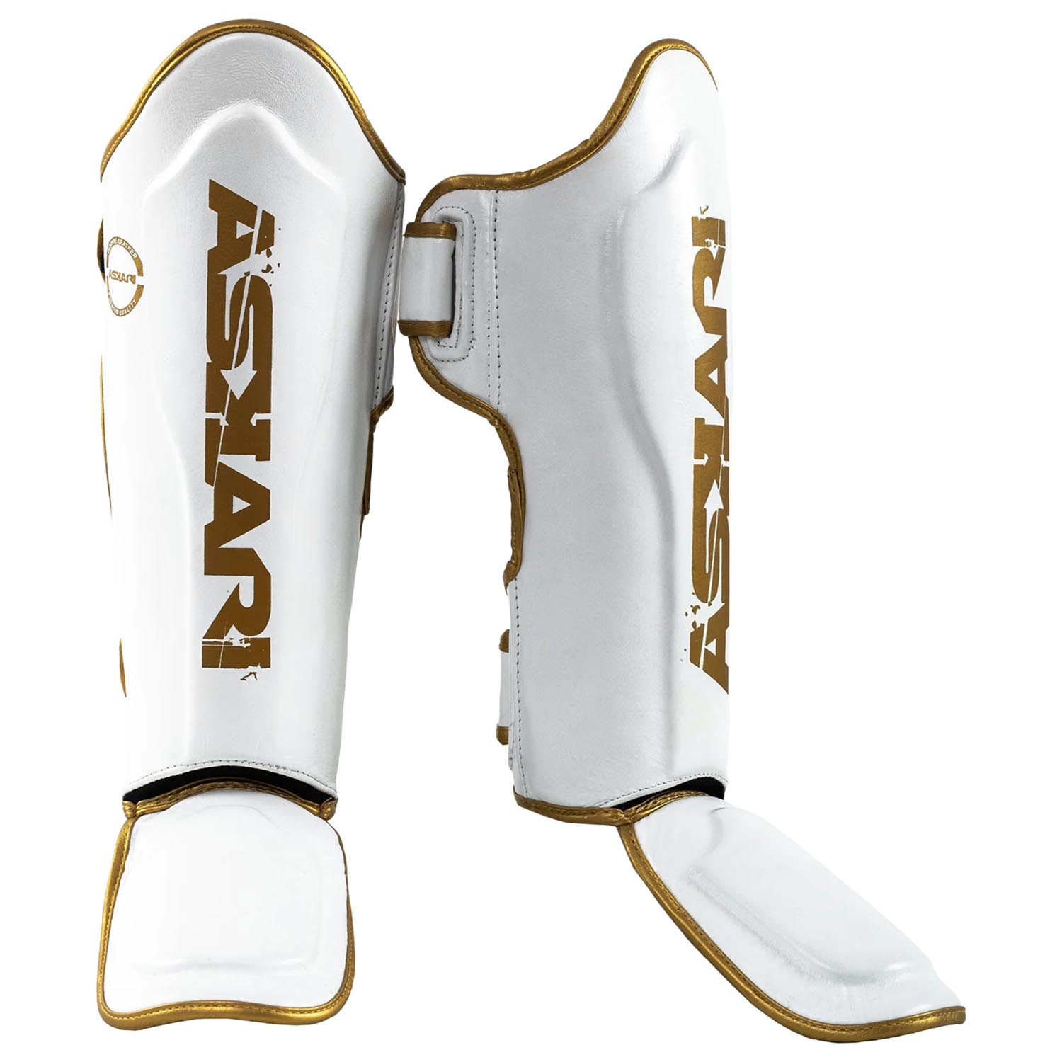 ASKARI Shinguards, Blanco, white-gold, L