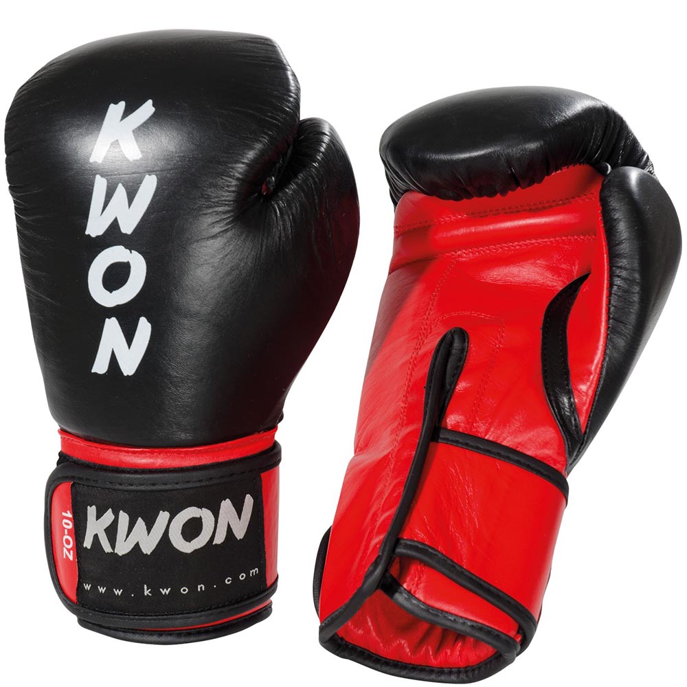 KWON Boxhandschuhe, KO Champ, schwarz-rot