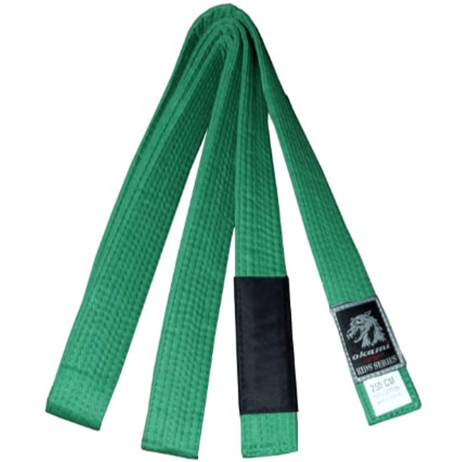OKAMI BJJ Belt, Kids, green, M2/M3