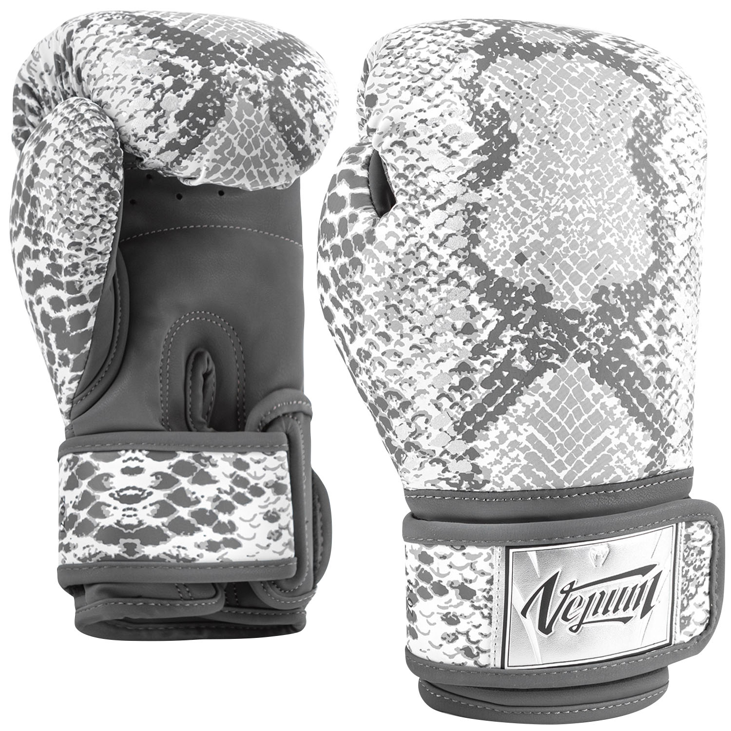VENUM Boxing Gloves, White Snake, white 8 Oz
