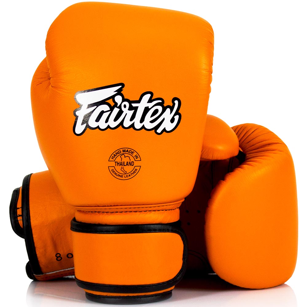 Fairtex Boxhandschuhe, Leder, BGV16, orange
