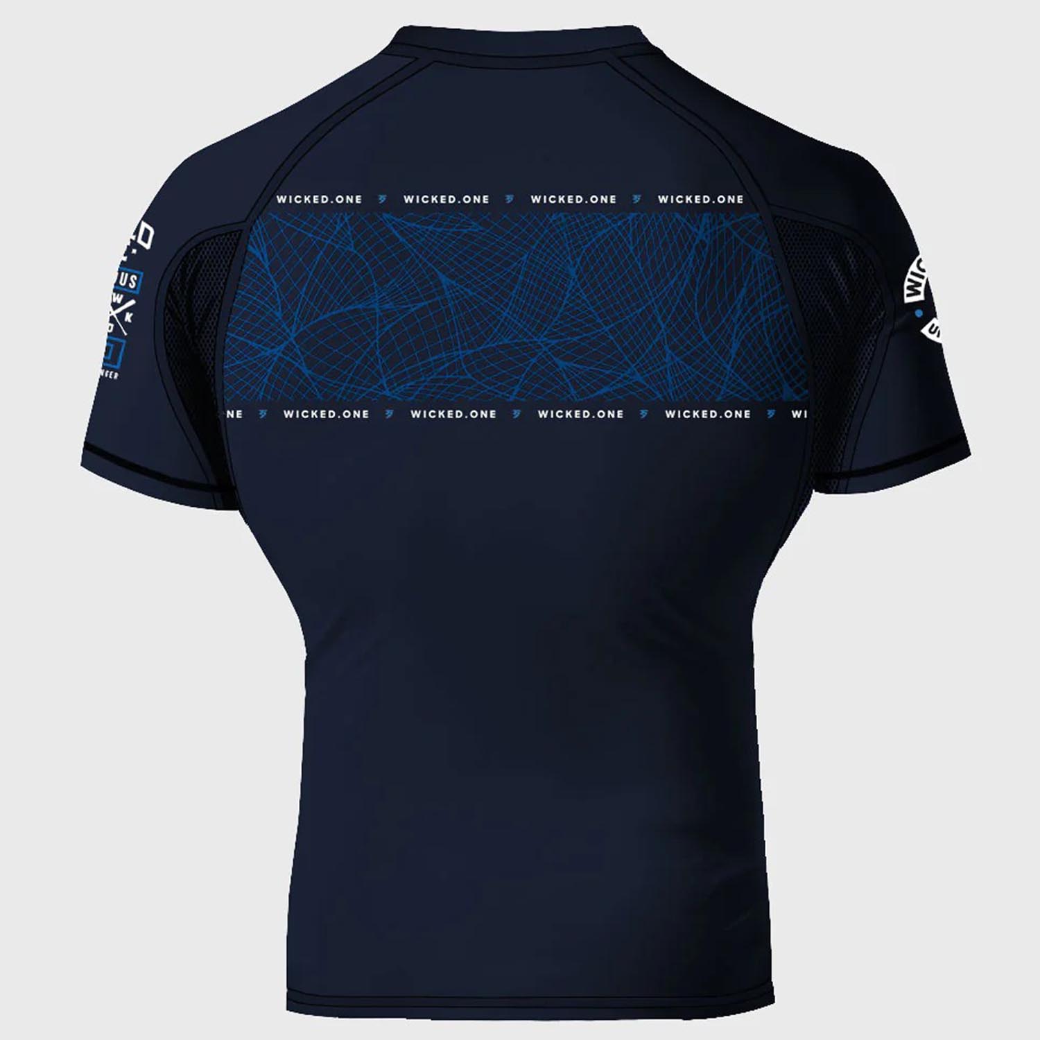Wicked One Rashguard, S/S, Metaverse, navy-white, M