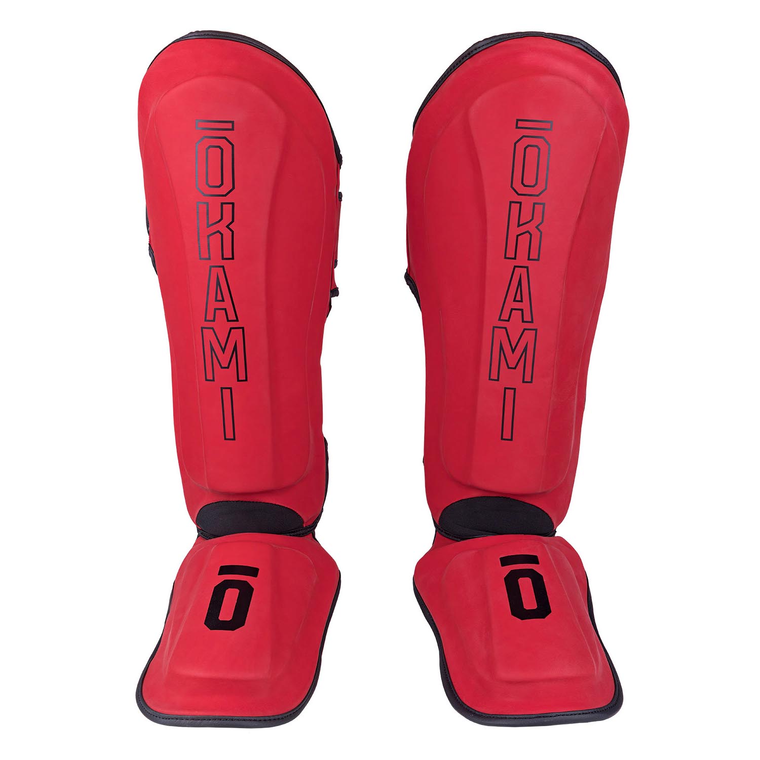 OKAMI Shinguards, Competitor V2, red-black, XL