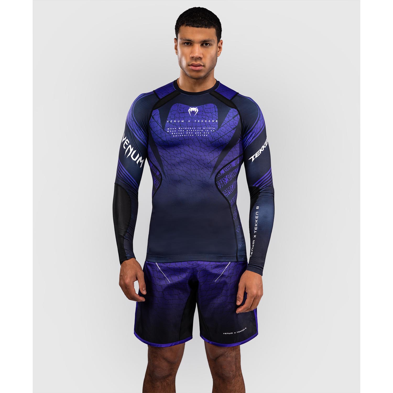 VENUM Rashguard, L/S, Tekken 8, Kazuya, black-blue, S