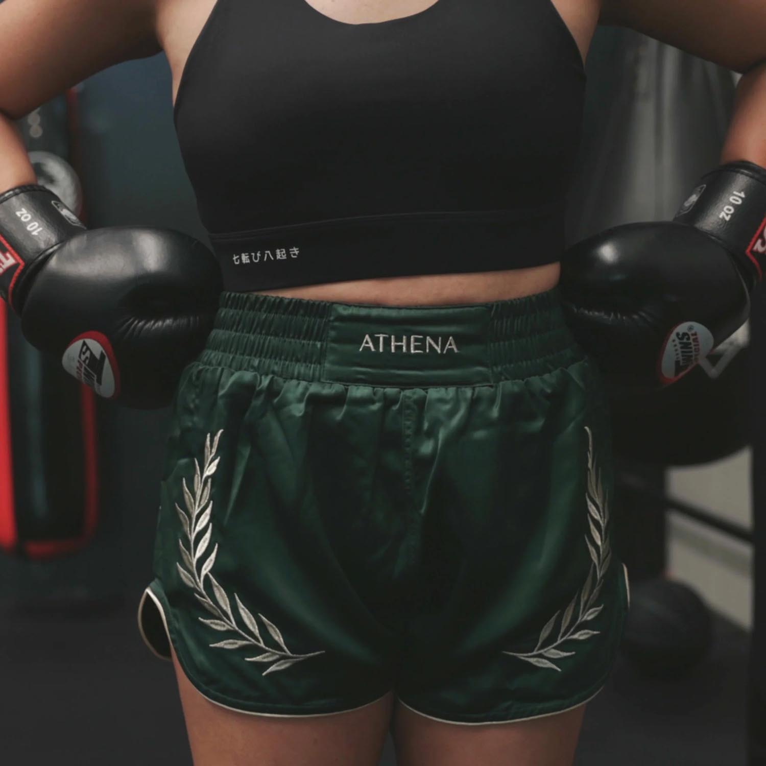 ATHENA Muay Thai Shorts, Women, Athena, green-gold, XL