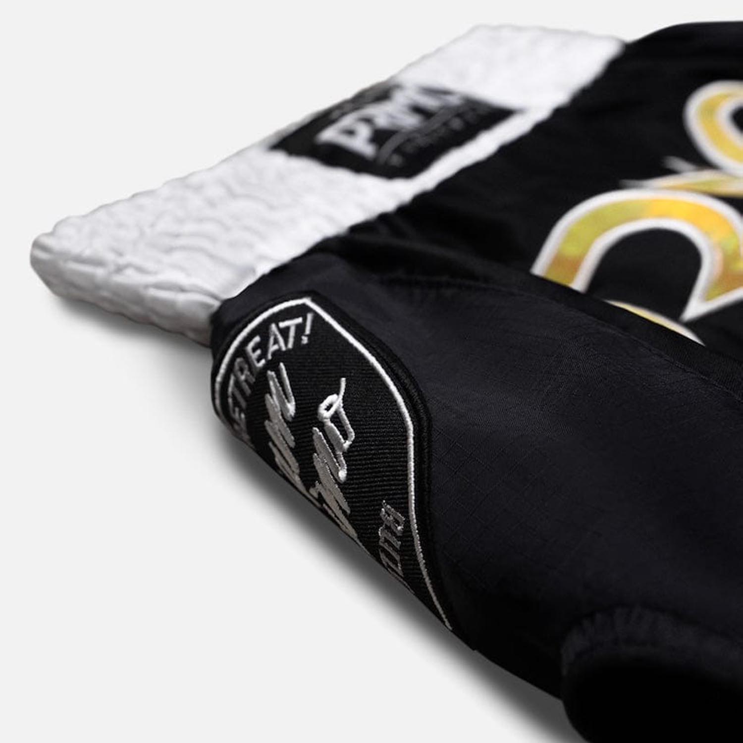 PRIMO Muay Thai Shorts, Special Edition Melrose Og, black-white, XXL
