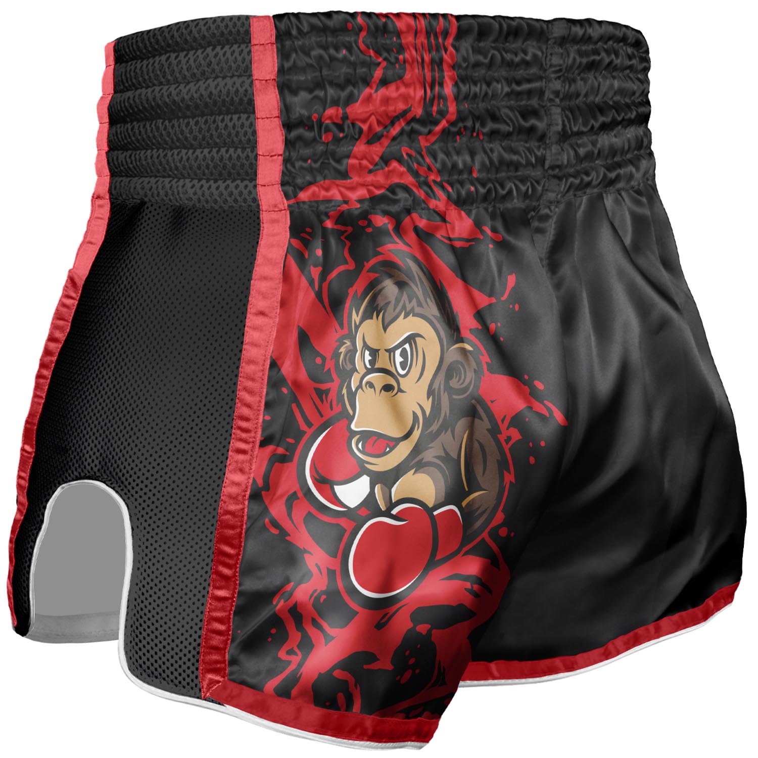8 WEAPONS Muay Thai Shorts, Kids, Joe, black-red, 3-4 Y