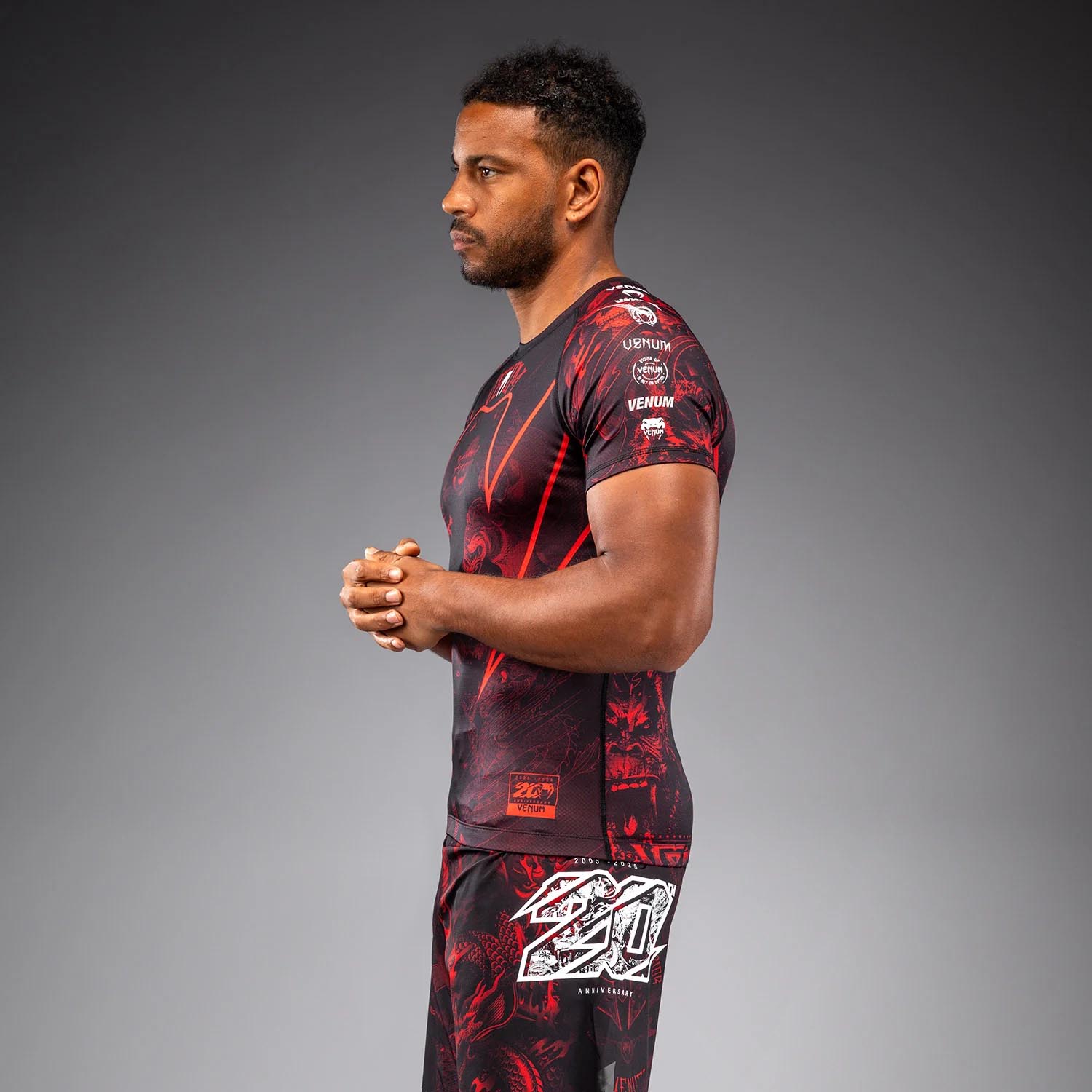 VENUM Rashguard, S/S, 20Th Anniversary, black-red, L