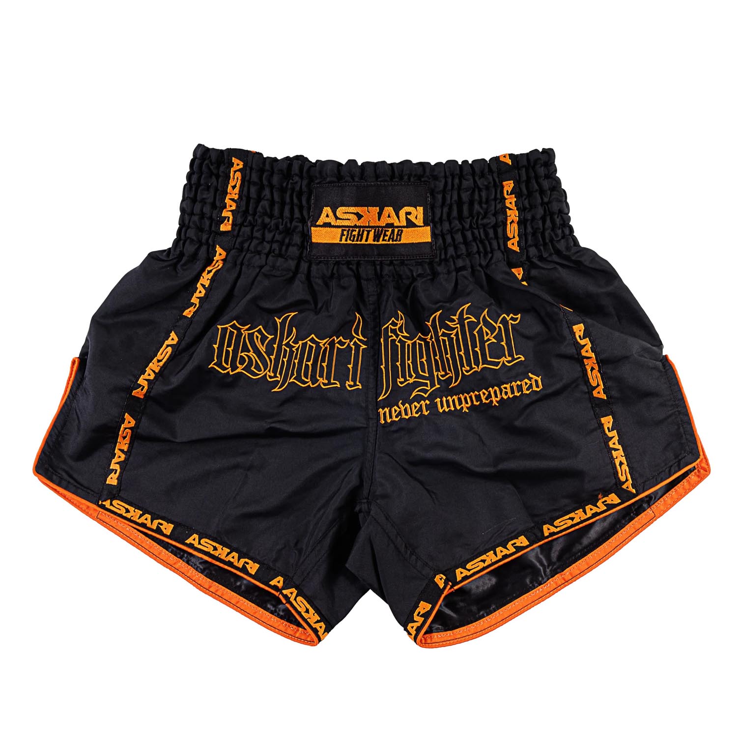 ASKARI Muay Thai Shorts, Nranja, black-orange, M
