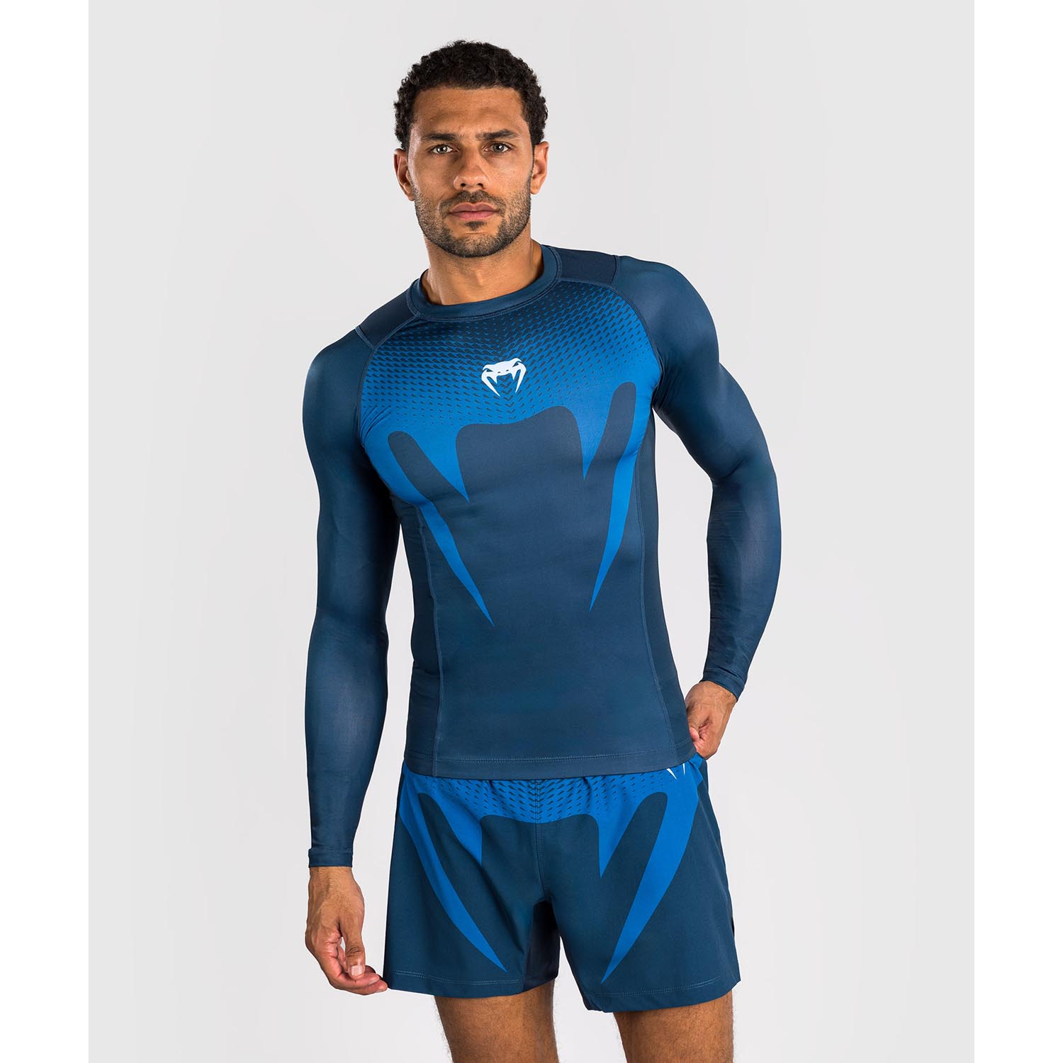 VENUM Rashguards, L/S, No Gi, blue, XXL