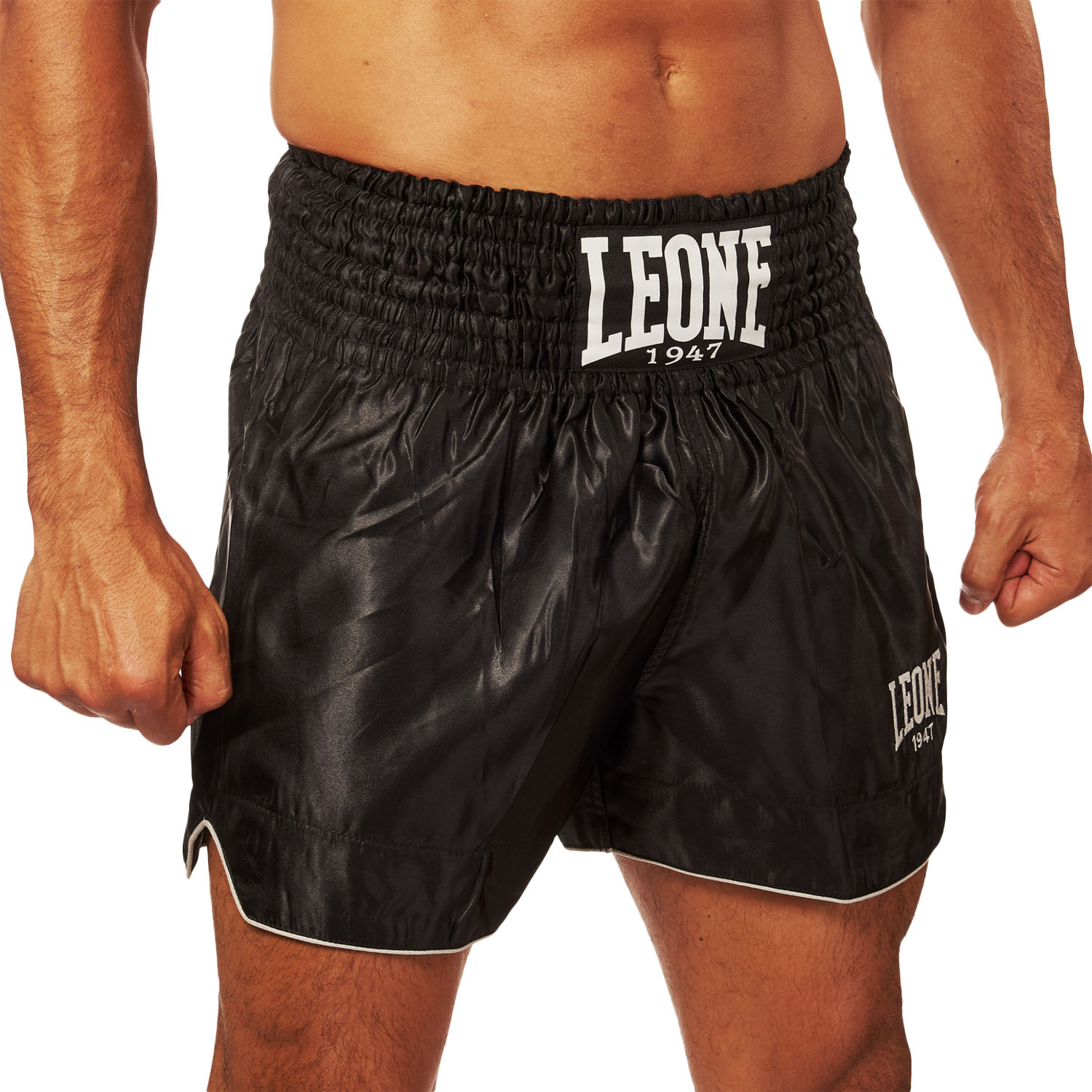 LEONE Muay Thai Shorts, Basic, AB766, schwarz