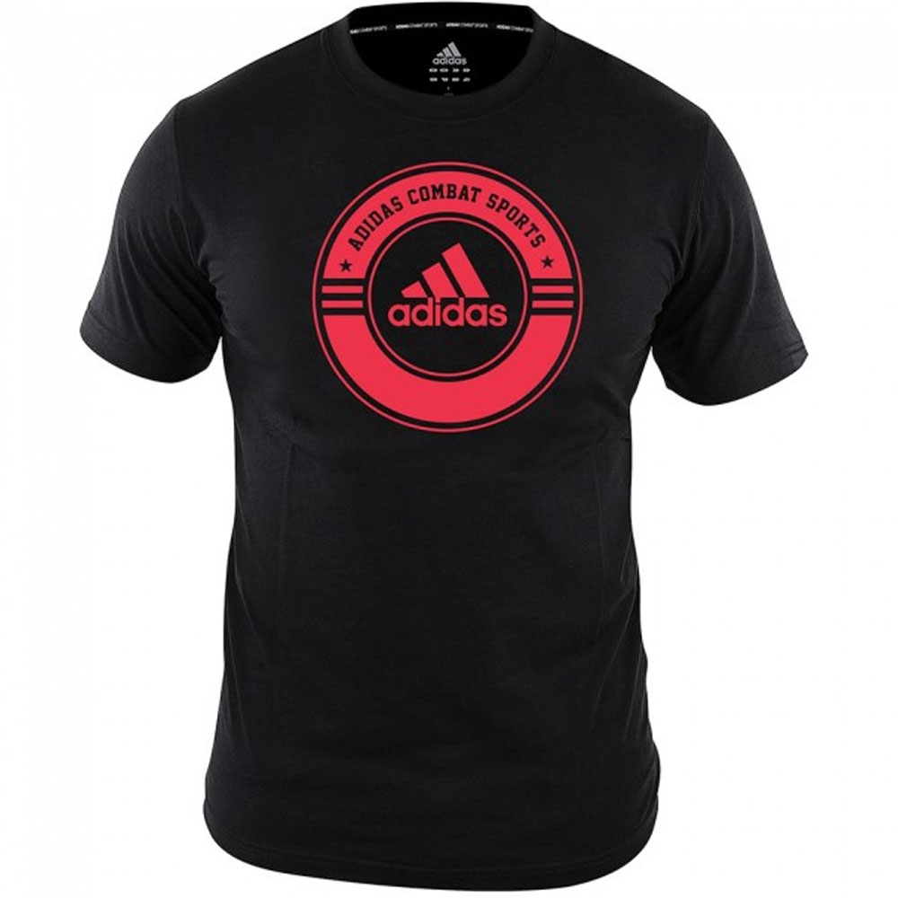 adidas T-Shirt, Combat Sports, schwarz-rot