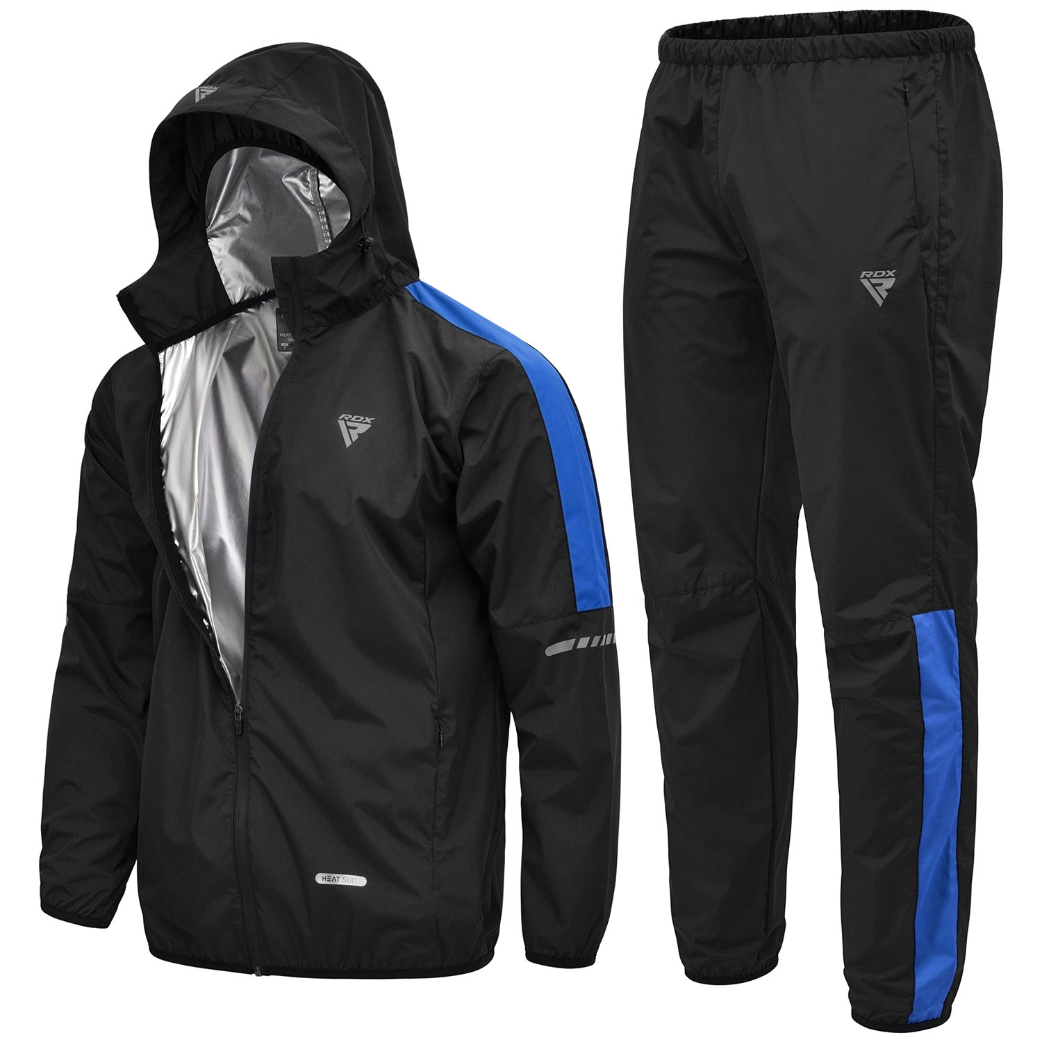 RDX Sweat Suit, H1, black-blue