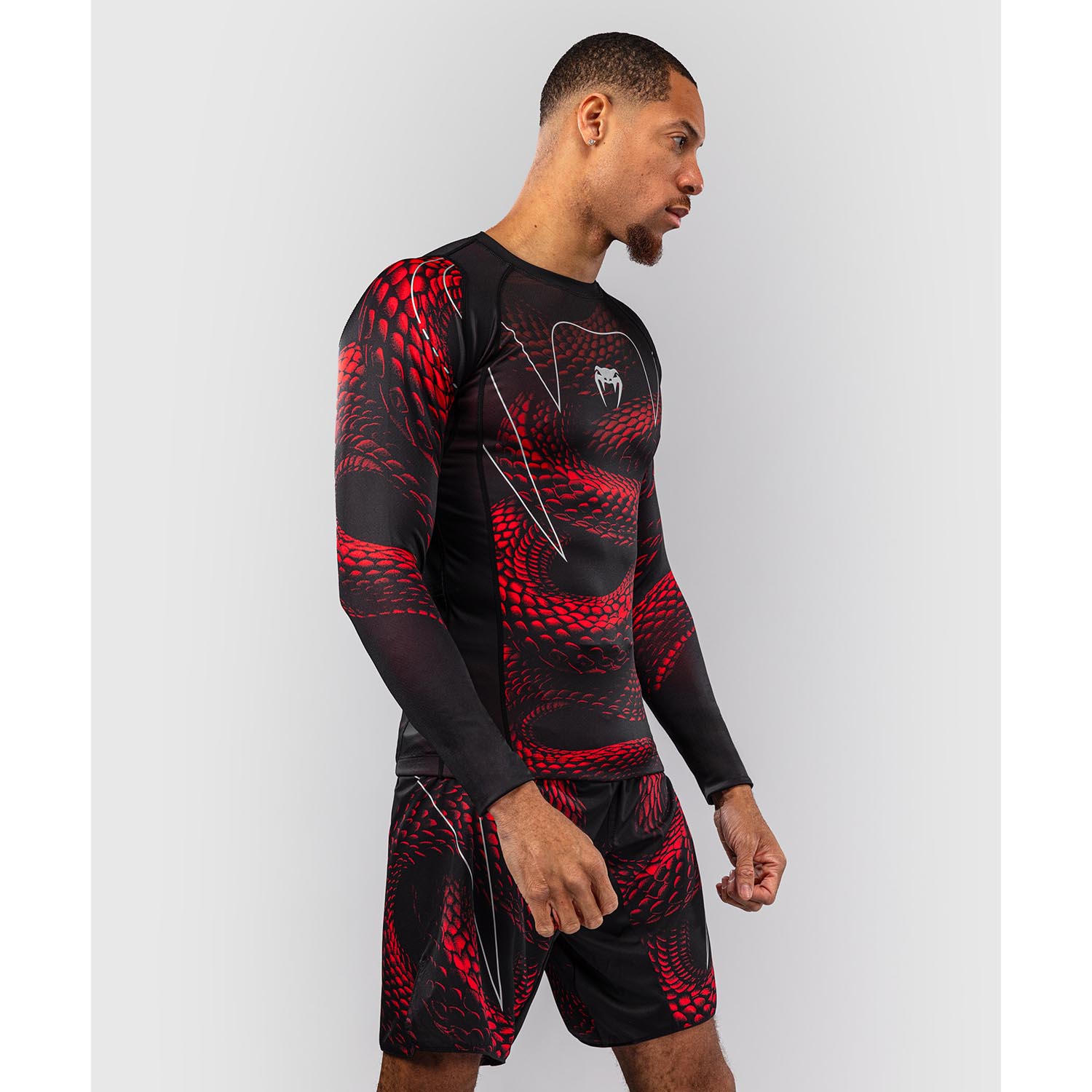 VENUM Rashguard, L/S, Matupa, black-red-silver, XXL